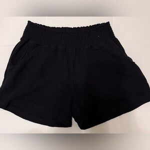 Three Dots Black High Waist Women's Shorts